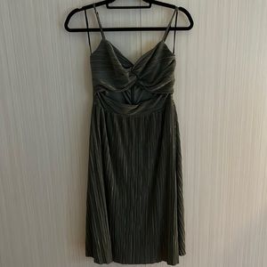 Sage Cutout Midi Dress